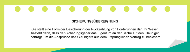 Sicherungsübereignung