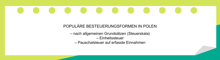 Besteuerungsformen in Polen