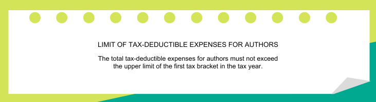 limit of tax-deductible expenses for authors