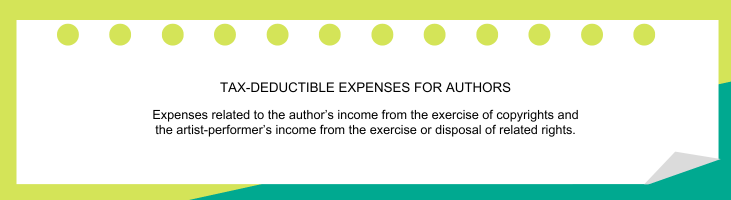 Tax-deductible expenses for authors