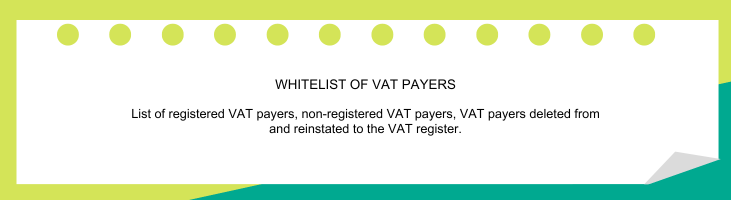 whitelist of VAT payers
