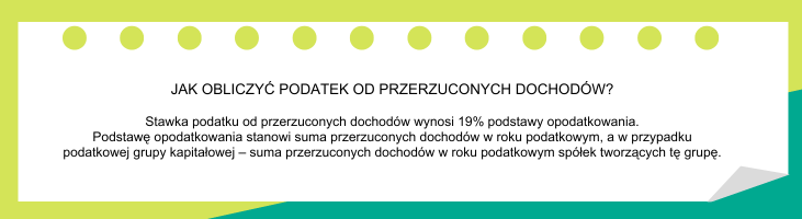 jak obliczyć podatek od przerzuconych dochodów