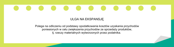 na czym polega ulga na ekspansję